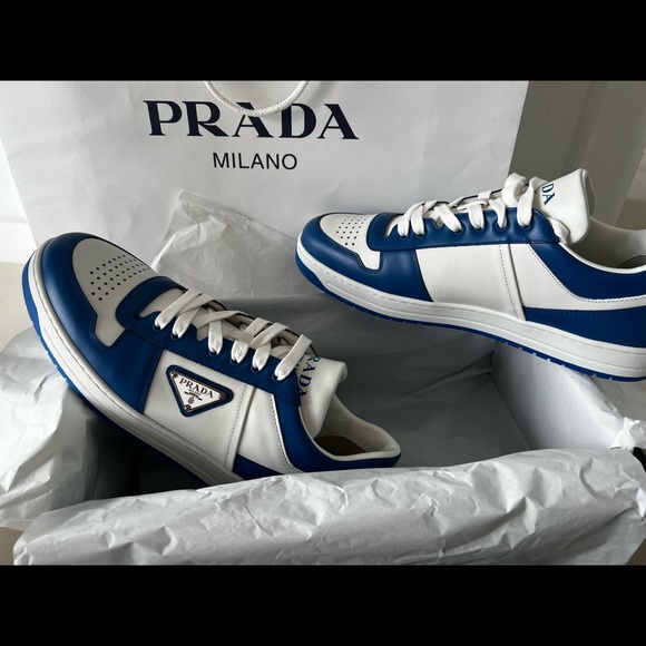 Prada | Shoes | Mens Downtown Leather Sneakers Prada | Poshmark